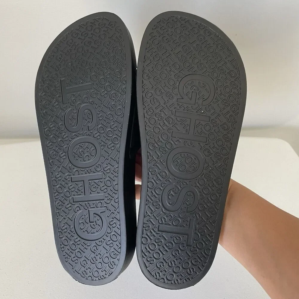 Ghost Golf Club Slides 1.0 Slip-On Sandals Black Athletic Unisex Size M 9/W 10.5